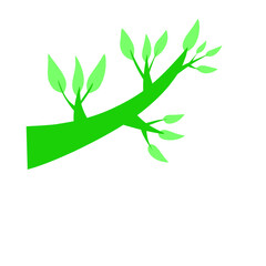 Stylized botanical sprig illustration against stark backdrop offering visual contrast