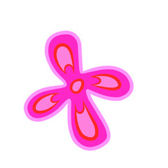 Abstract floral design with vibrant pink hues against a dark background