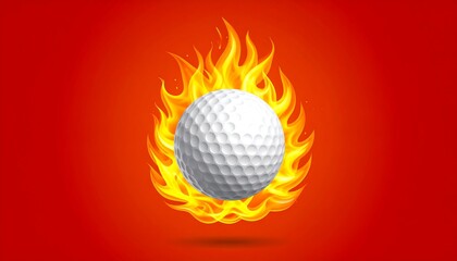 Fiery Golf Ball.