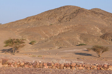Trekkingtour durch das Gebiet vom Wadi Araba und Shkaret Mseid in Jordanien. Durch einsame,...