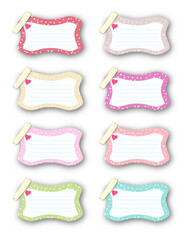 Cute Polka Dot Labels with Hearts