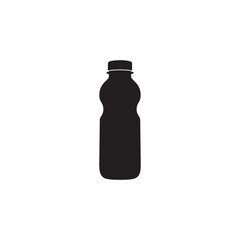 Bottle of water isolated silhouette 