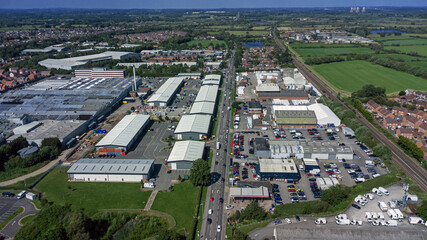 Flight near the Pirelli stadium in Burton