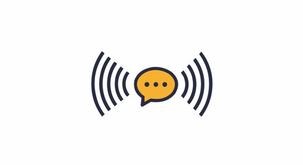 vector illustration of voice message 