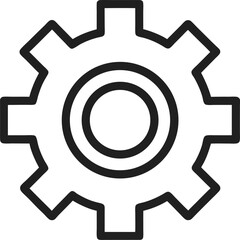 Settings Outline Icon: Gear Symbol

