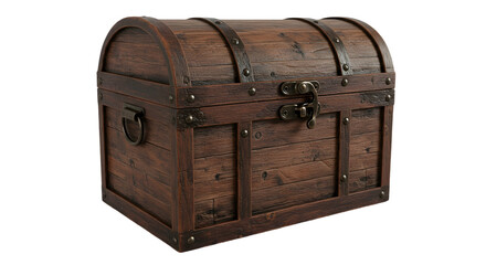 Antique Wooden Chest: Rustic Decor, Vintage Treasure Box, Brown Wooden Trunk, Storage Container,...