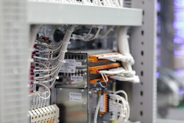 control cabinet with electrical wiring system