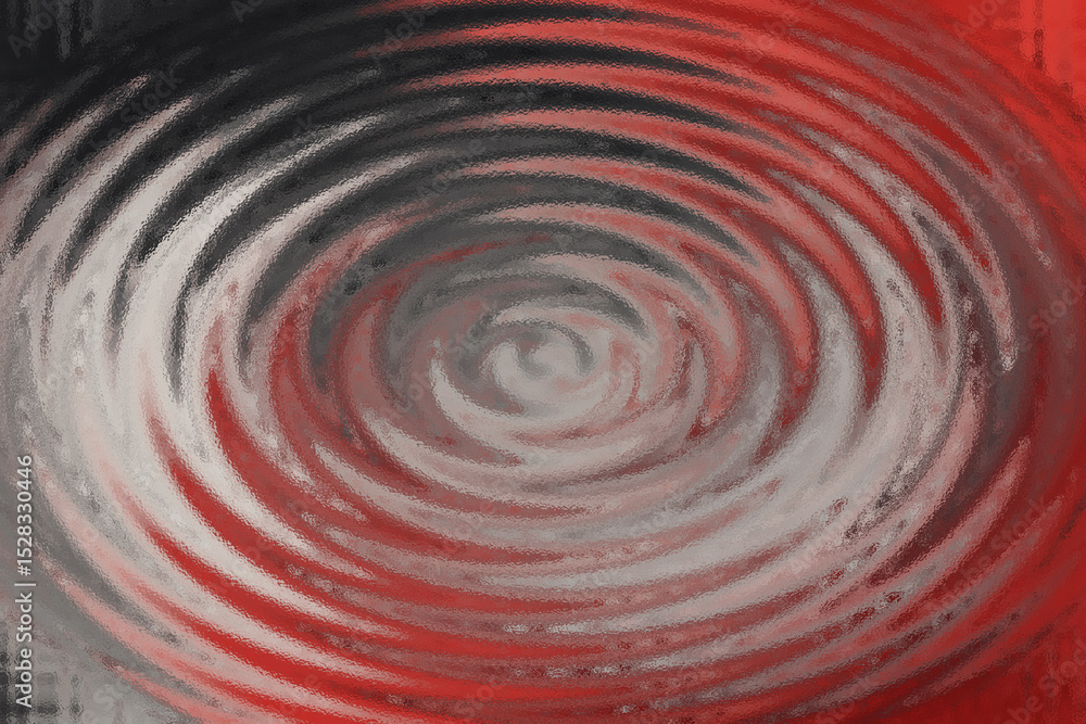 Poster abstract red and gray swirling vortex pattern