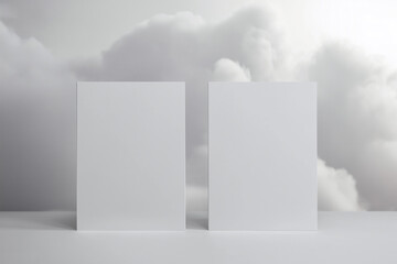 Blank sheets waiting for creativity in a soft and airy setting