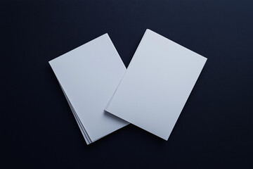 Creative A4 sheets on a dark surface for art projects