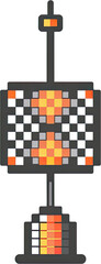 Pixel Art Finish Line Flag: Retro Gaming Race Icon