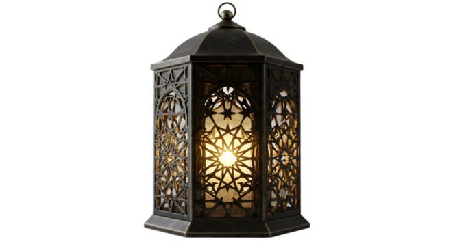 Intricate Metal Lantern: Ramadan Decor, Islamic Lighting, Festive Illumination