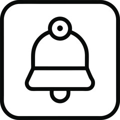 Obraz premium Notifications Outline Icon: Alert Symbol