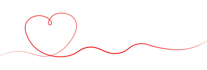 One line hearts vector collection, Love hearts illustration, One line vector