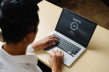 Software update on computer for modish version of device software upgrade