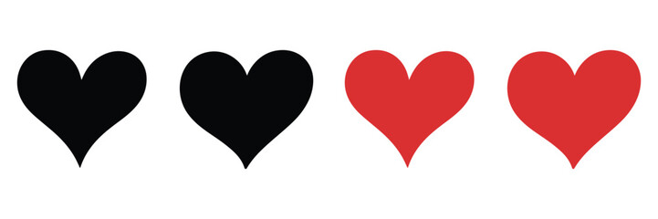 Obraz premium Heart icon set vector for valentine day design element 