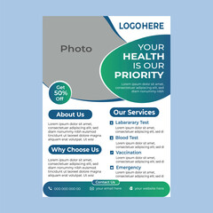 Health Care and Medical Flyer Design Template