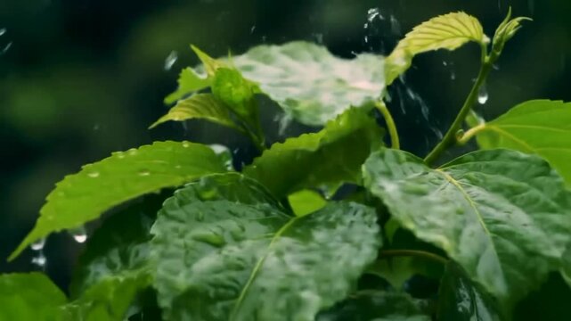Wayer droplets on a leaf