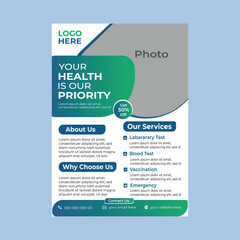 Health Care and Medical Flyer Design Template