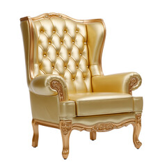 Ornate gold wingback armchair
