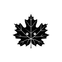creative and simple minimal details Outline Maple leaf icon vector 