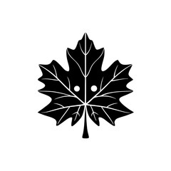 creative and simple minimal details Outline Maple leaf icon vector 