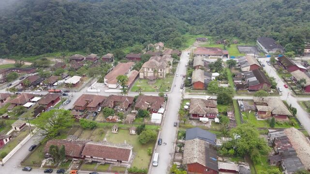 aerial view of the city paranapiacaba brazil