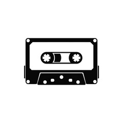 Obraz premium Retro Cassette Tape Icon Vintage Audio Music Symbol
