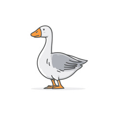 Obraz premium vector goose on white background .Generative AI