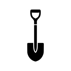 Black silhouette of a shovel