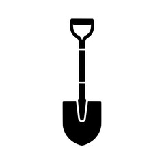 Black silhouette of a shovel