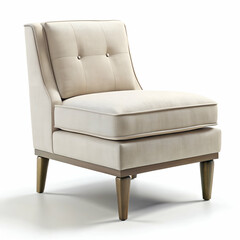 Slipper chair isolated on white background