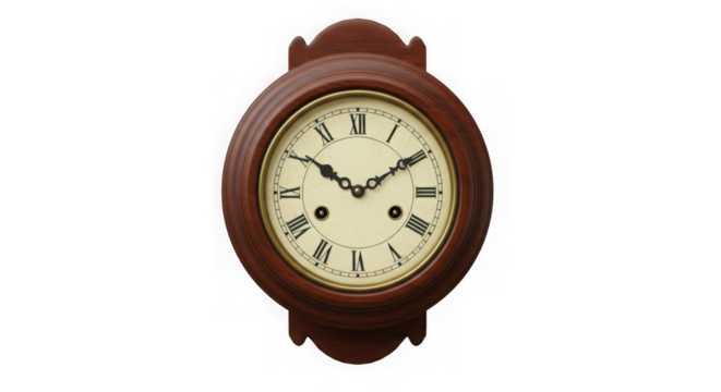 Antique Wall Clock: Timeless Elegance in Mahogany