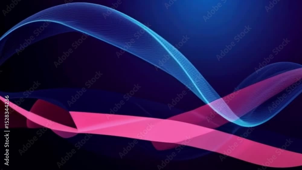 Poster abstract purple and blue flowing waves create a soft, gradient background design with an ethereal sm