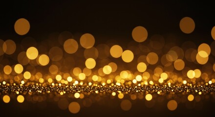 Golden bokeh lights background