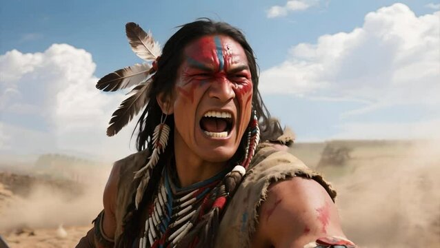  Indio Sioux en batalla