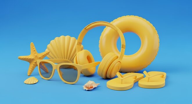 Summer Vibes: Yellow Beach Essentials for Relaxation and Vacation Fun