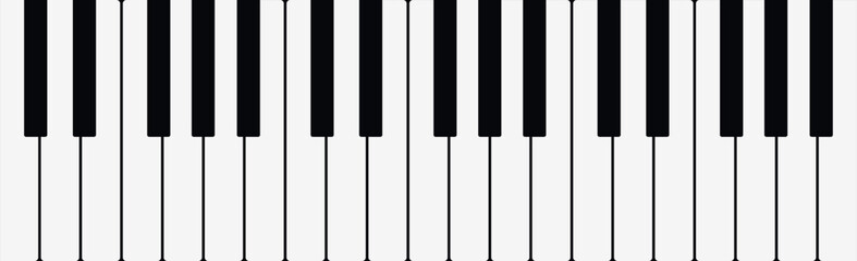 Realistic background black and white piano keys - Vector illustration © Kristina Zhuravleva