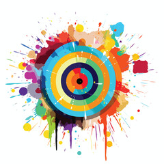 Fototapeta premium Detailed Target Vector Illustration in Isometric View for Marketing and Business Strategy Illustrations