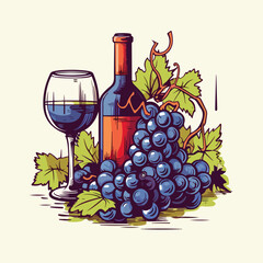 Elegant Wine Icon Vector Illustration for Premium Design Projects