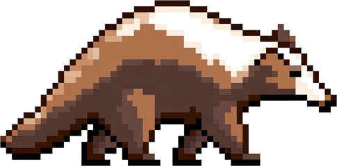 Obraz premium Pixelated depiction of a skunks.