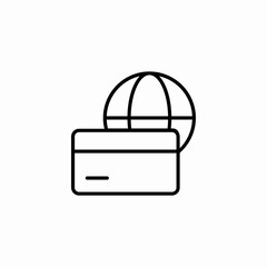 global web card icon sign vector