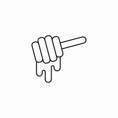 honey dipper icon sign vector