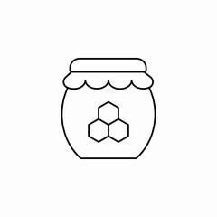 honey jar icon sign vector
