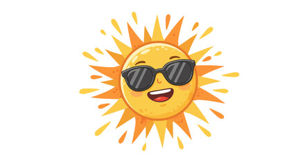 Smiling sun with sunglasses