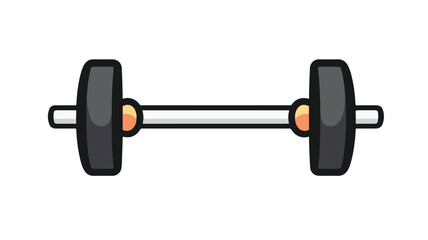 Dumbbell Line Icon Vector Illustration for Fitness Equipment and Training Programs