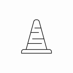 road cone icon sign vector