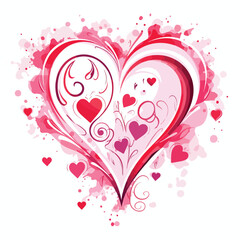 Romantic Heart Symbol Vector Illustration for Love and Passion Concepts