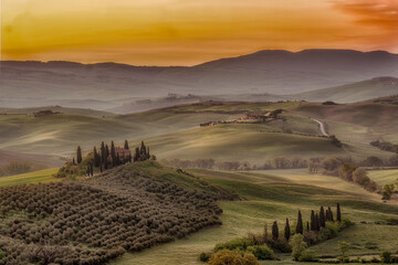 Rolling Hills at Sunset