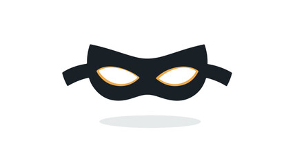 Sleek Thief Eye Mask Flat Icon Vector Illustration